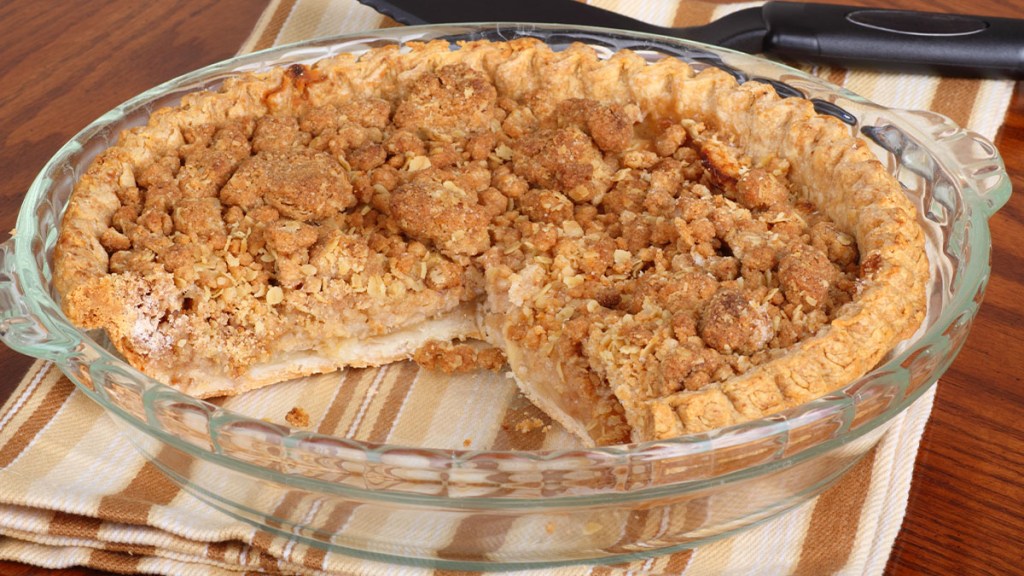 Apple Labneh Pie with Crumb Topping