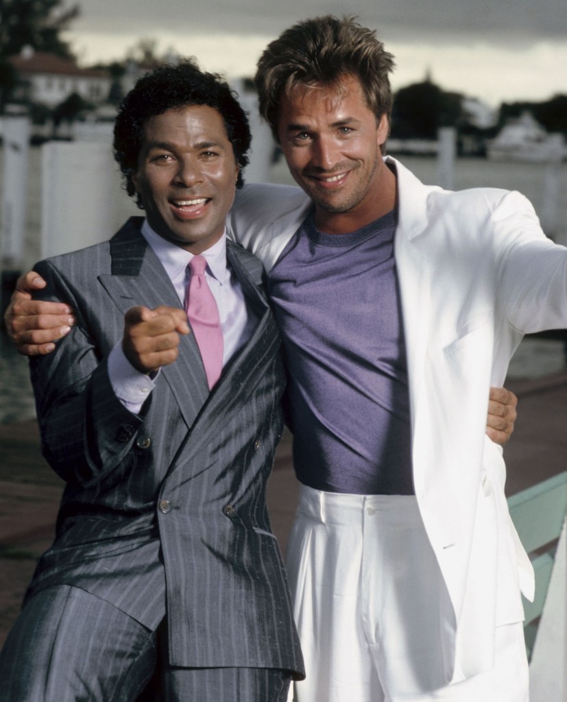 Philip Michael Thomas and Don Johnson in Miami Vice 