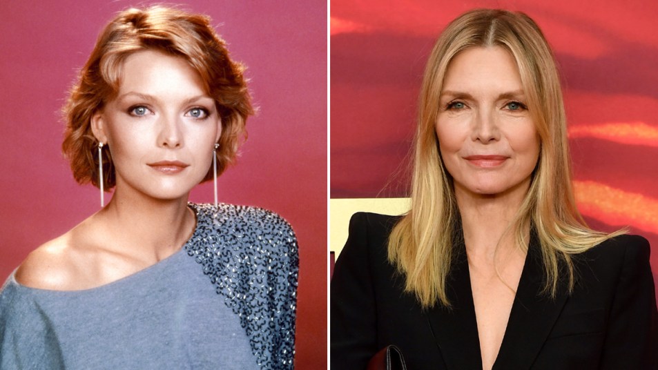 Michelle Pfeiffer then and now