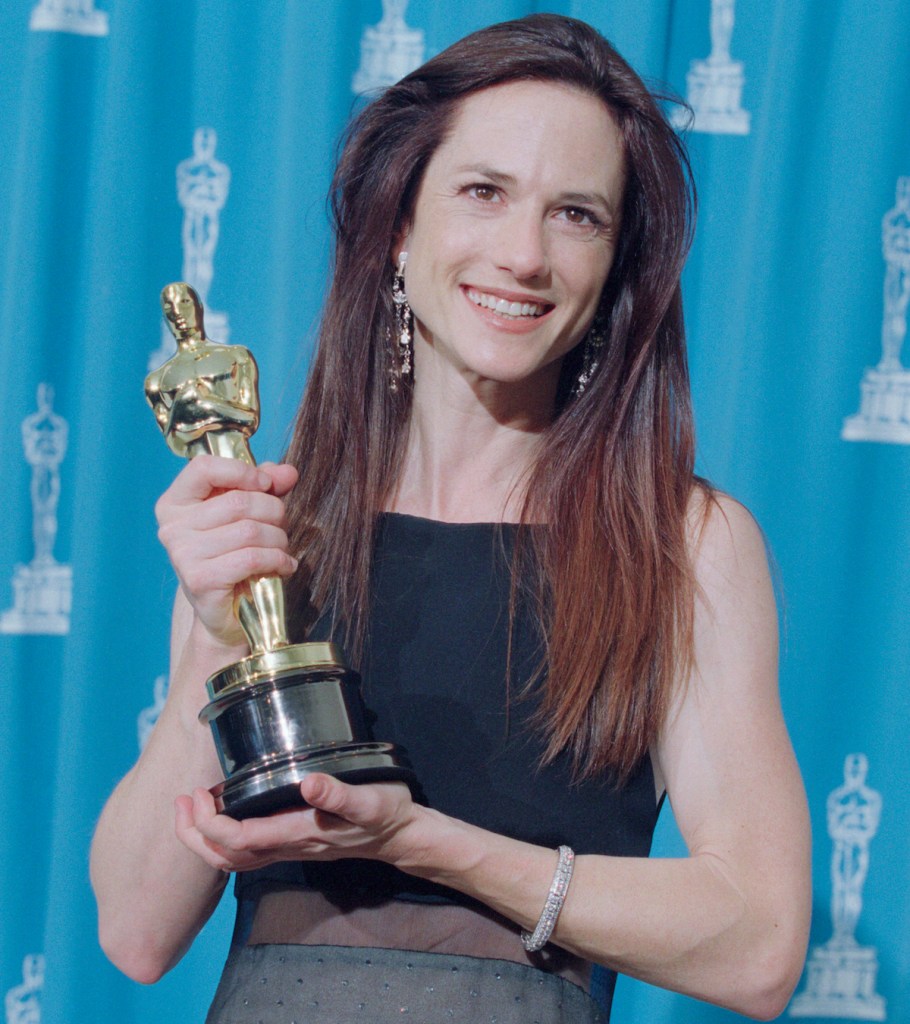 Holly Hunter with her Oscar for 'The Piano' in 1994