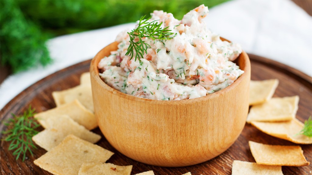 Salmon cucumber dip as part of a collection of leftover salmon recipes