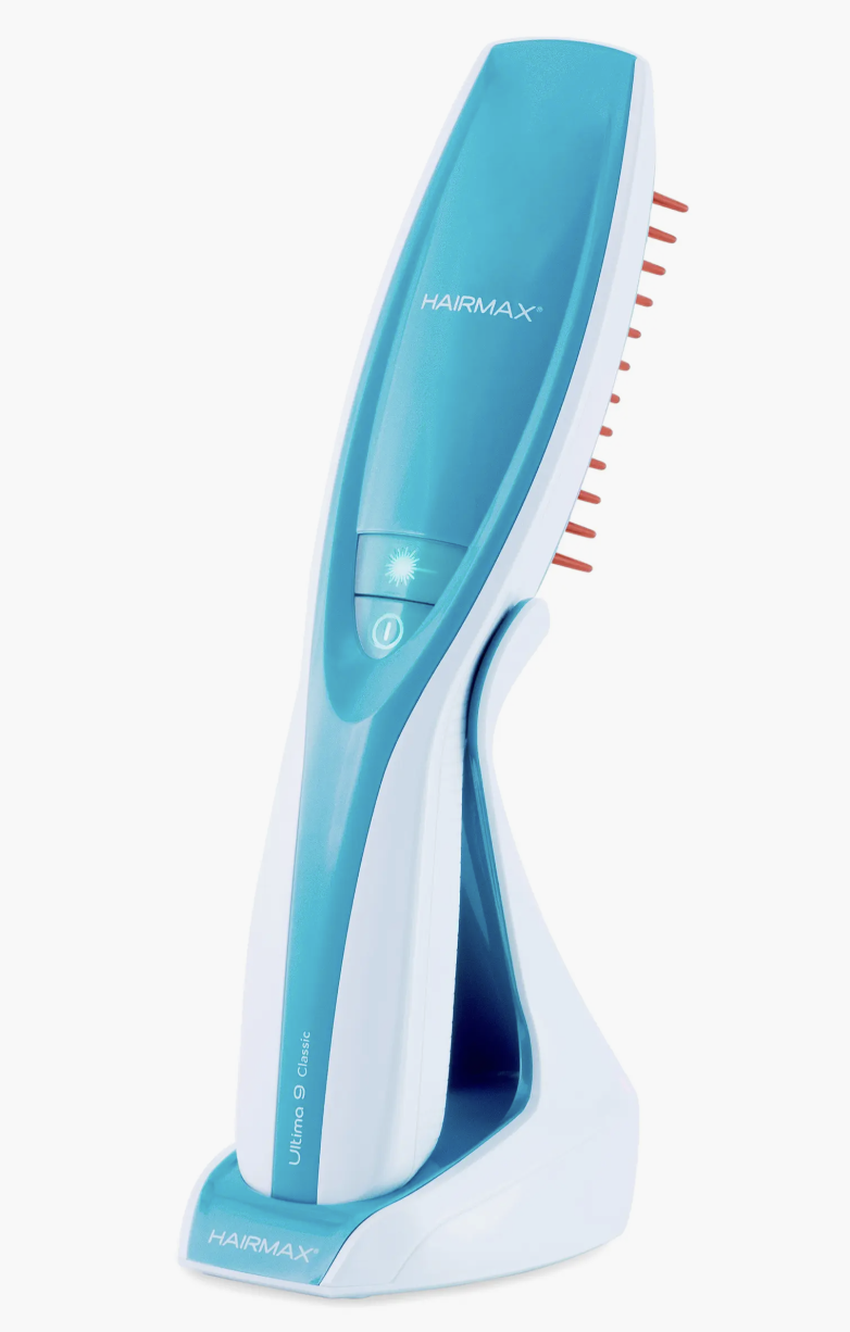 HairMax Ultima 9 Classic Lasercomb, red light therapy that helps regrow hair.