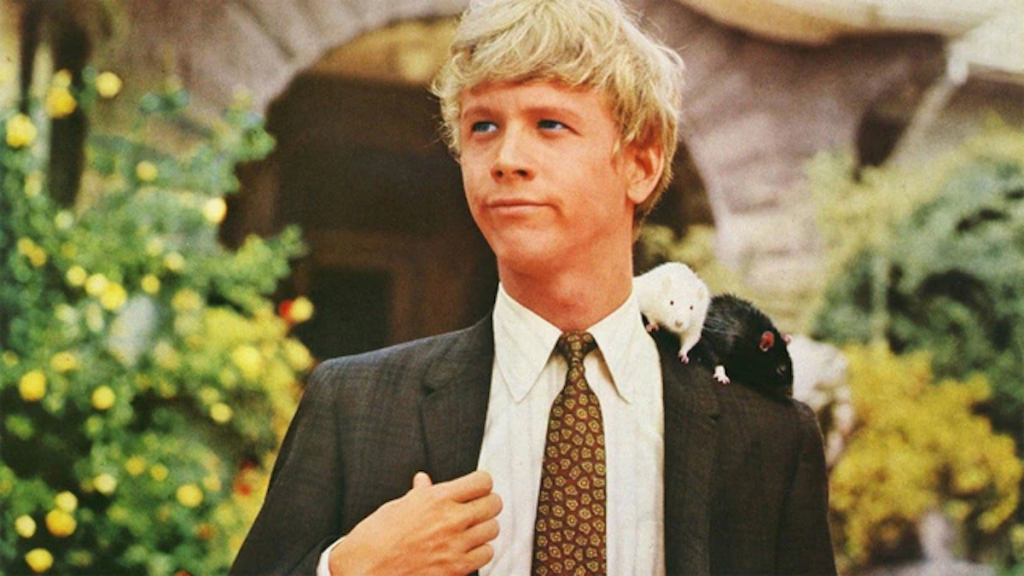 Bruce Davison with rats in Willard- our 15th best classic horror movie, 1971