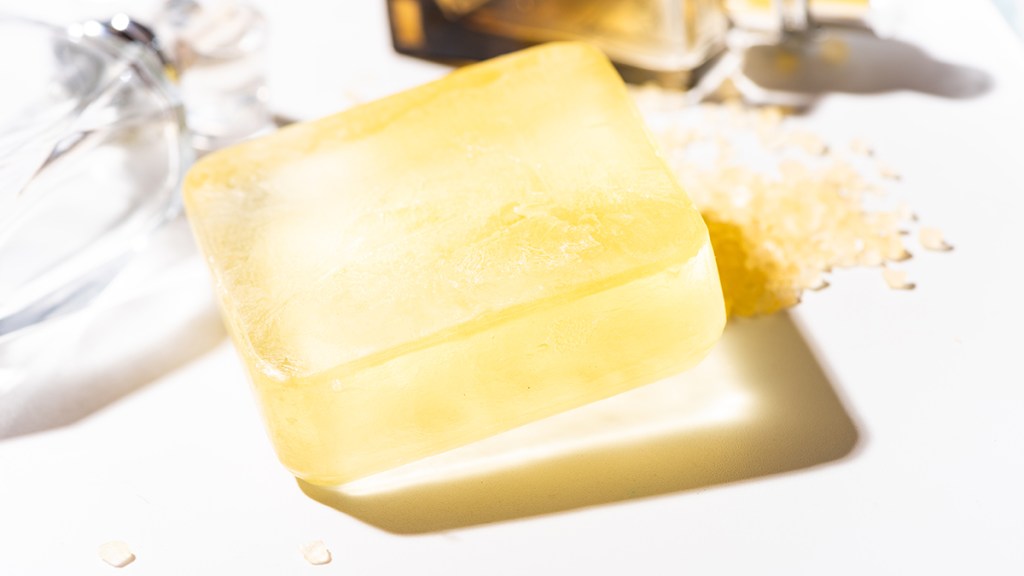 A bar of transparent, glycerine soap that's perfect for soap brows