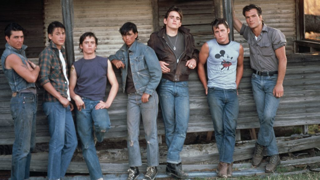'The Outsiders' cast on set, 1983 