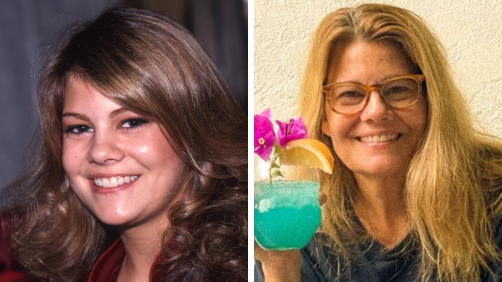Side-by-side of Lisa Whelchel then and now