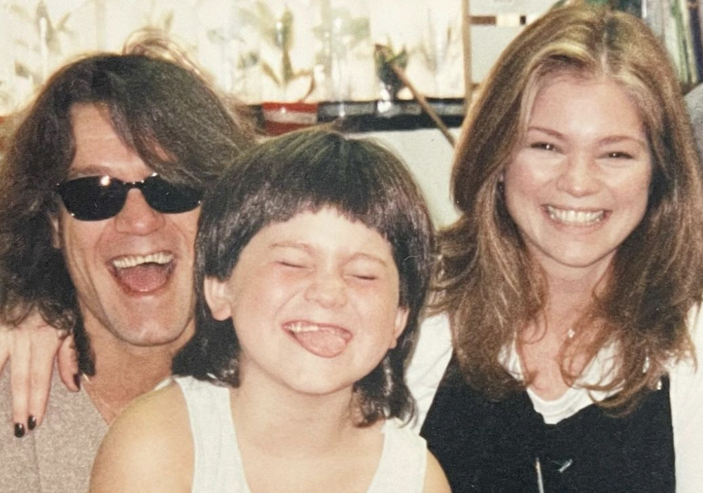 Eddie Van Halen, Wolfgang Van Halen and Valerie Bertinelli in the '90s