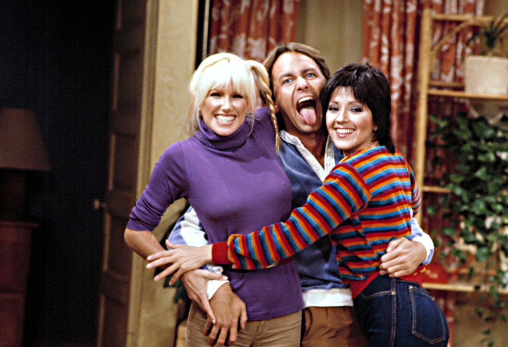 1970s TV Sitcoms: Suzanne Somers, John Ritter and Joyce DeWitt in Three's Company