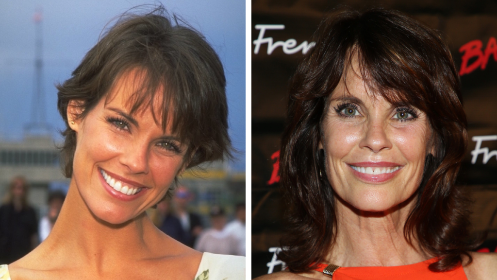 Side-by-side of Alexandra Paul in 'Baywatch' cast and now