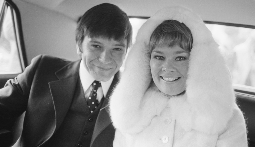 Michael Williams and Judi Dench on their wedding day (1971)