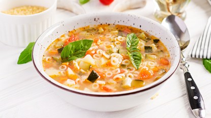 A recipe for Vegetable Pasta Soup made using soffritto