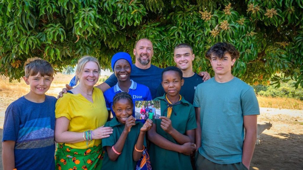 Melissa Joan Hart and family in Zambia, 2023