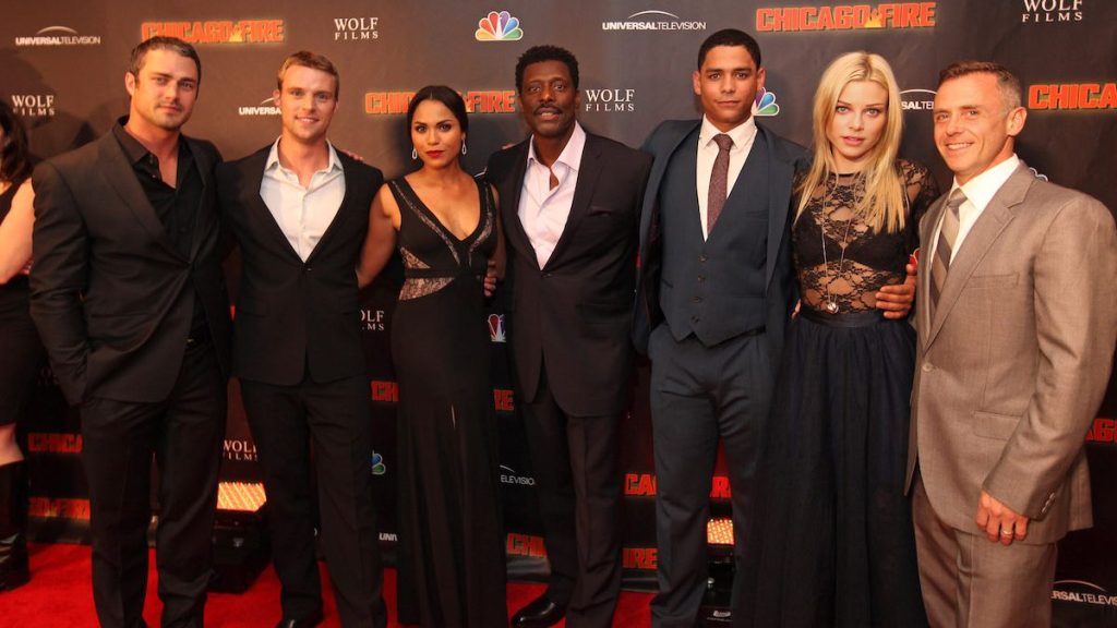 The Chicago Fire cast at the premiere of Chicago Fire, 2012