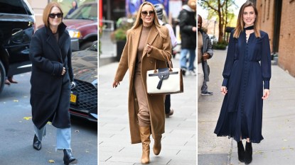 Julianne Moore, Amanda Holden and Allison Williams wearing outfits with boots