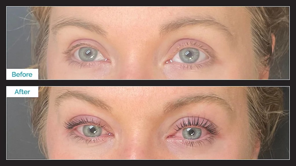 Lash lift before and after 