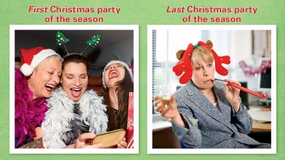 Christmas memes: First holiday party of the season vs. last holiday party of the season