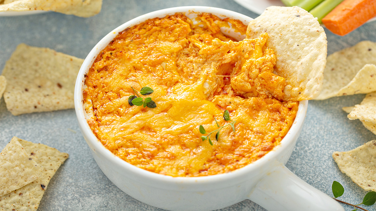 Healthy Buffalo Chicken Dip Recipe: Easy Toss-Together Snack | First ...