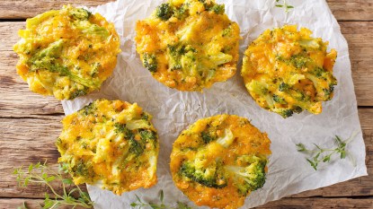Cheesy broccoli puff pastry cups as part of a guide on using frozen broccoli in recipes