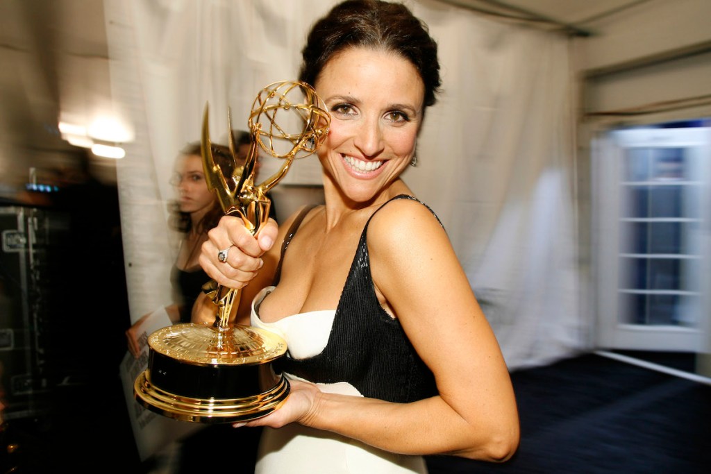 Julia Louis-Dreyfus with her Emmy for 'The New Adventures of Old Christine,' 2006