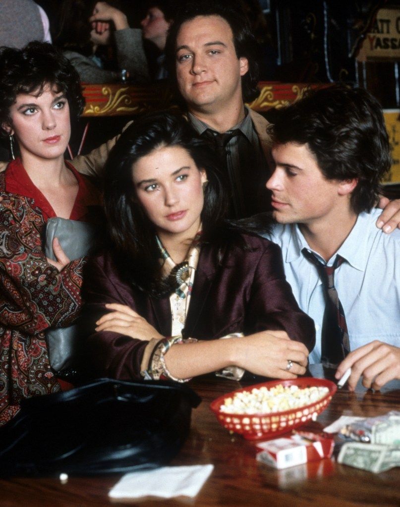Clockwise from top left: Elizabeth Perkins, James Belushi, Rob Lowe and Demi Moore in 'About Last Night,' 1986