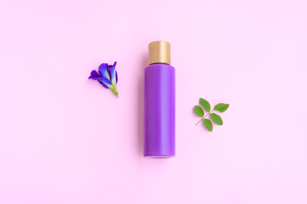 Bottle of purple shampoo