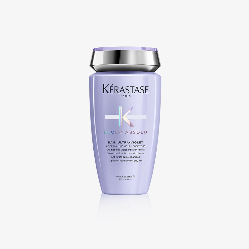Product image of Kérastase Blond Absolu Anti-Brass Purple Shampoo, which is great for purple shampoo before and after 