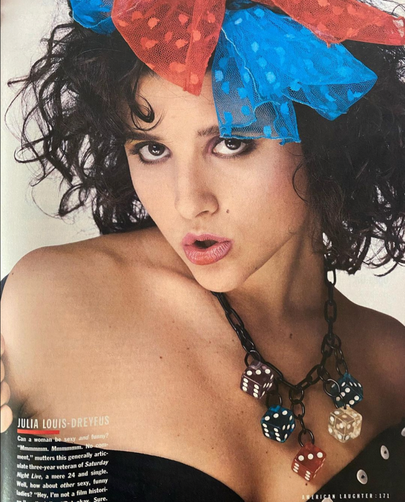 Julia Louis-Dreyfus in GQ magazine in 1985