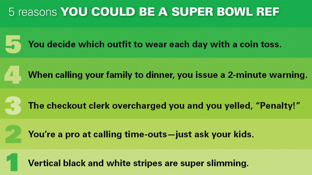Super Bowl Memes: Countdown of 5 reasons you could be a Super Bowl ref