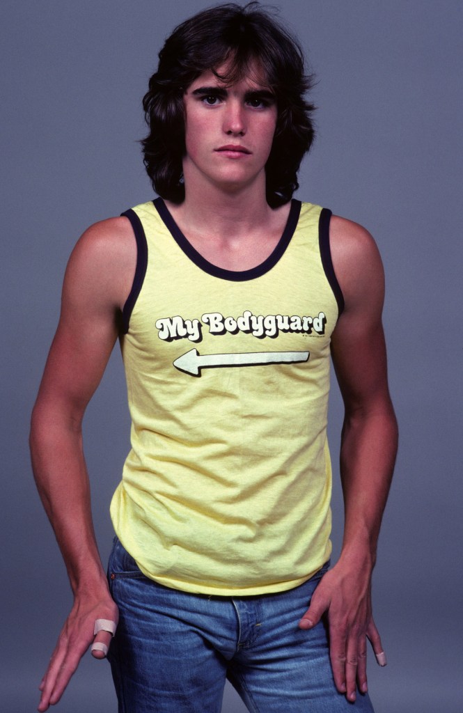 Matt Dillon wears a tank top promoting 'My Bodyguard' in 1980