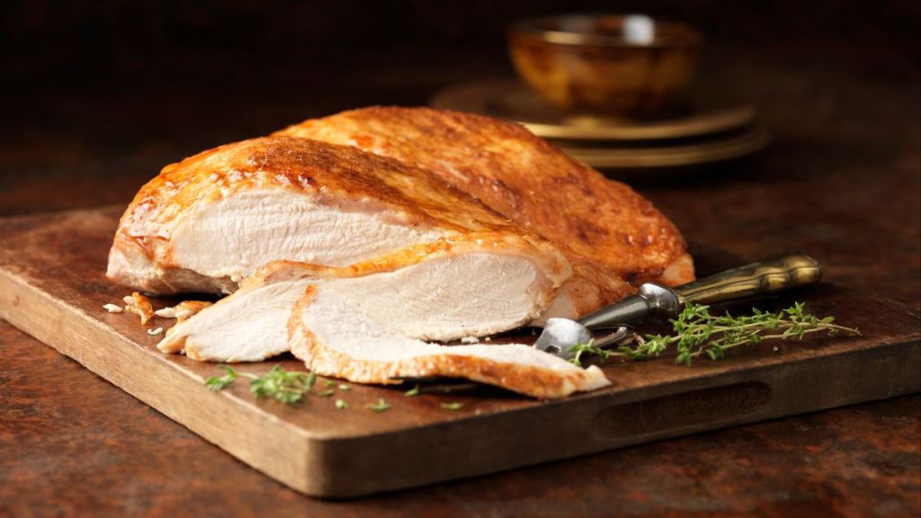 turkey meatloaf: sliced turkey