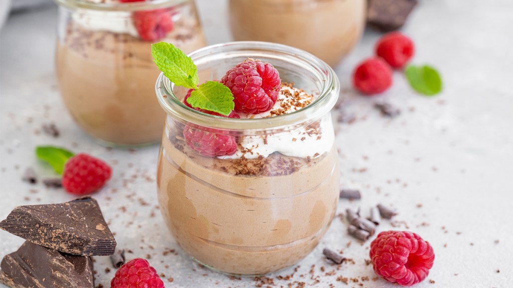 Whipped cottage cheese chocolate mousse