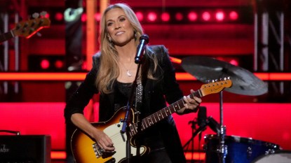 Sheryl Crow onstage at the Rock and Roll Hall of Fame induction ceremony in 2023