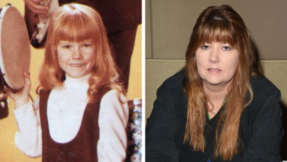 Suzanne Crough in 1972 and 2014