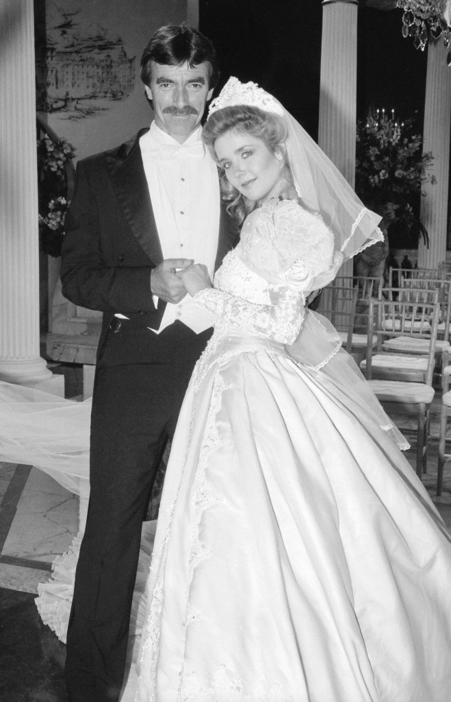 Eric Braeden (as Victor Newman) and Melody Thomas Scott (as Nikki), 1984