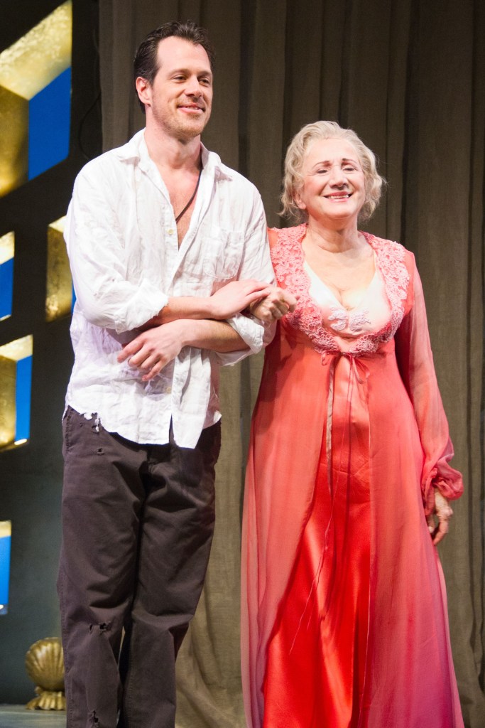 Darren Pettie and Olympia Dukakis at the Broadway opening night of The Milk Train Doesn't Stop Here Anymore, 2011 