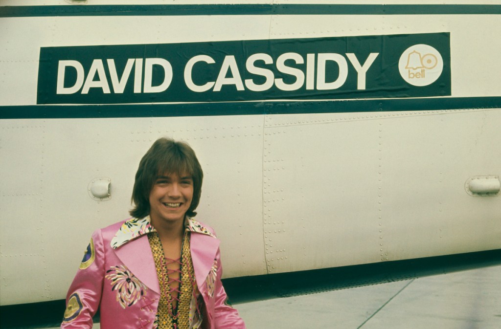 David Cassidy with his private plane, circa 1975