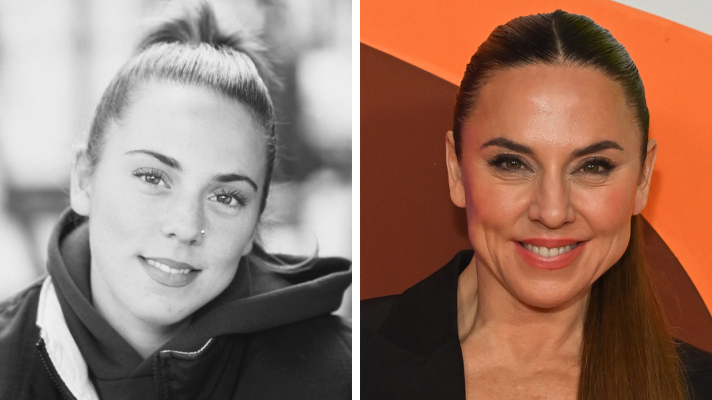 Mel C in 1996 and 2024 Spice Girls members